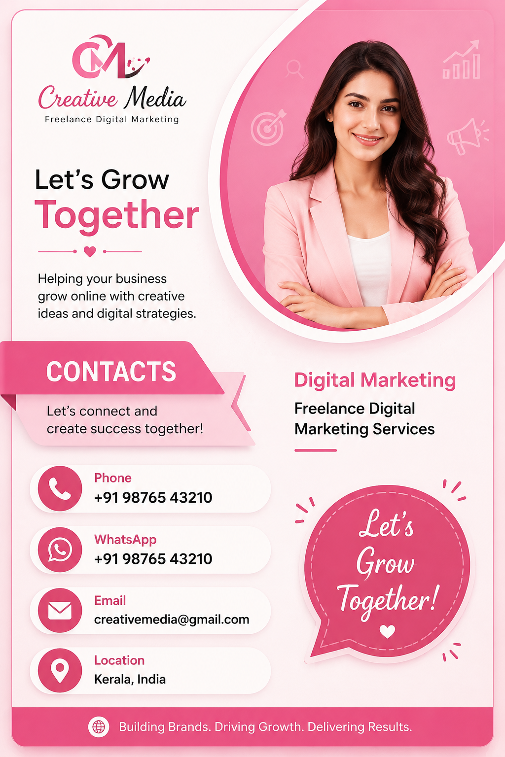 Type contacts Thank you for visiting our website.We offer professional Social Media Marketing and Digital Marketing services to help businesses grow online. Whether you are a small business, startup, or personal brand, we are here to support your digital journey.If you have any questions, need a free consultation, or would like to discuss your project, feel free to contact us. We will get back to you as soon as possible.Email: naseela862@gmail.comPhone: WhatsApp:We look forward to working with you and helping your business succeed online.ur paragraph here {"typ